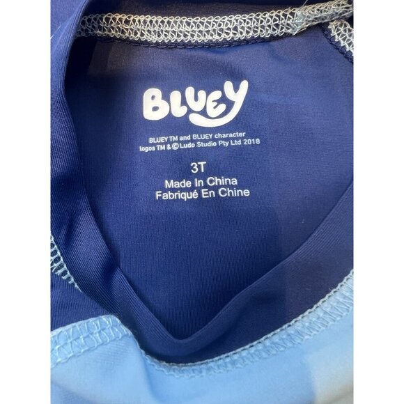 Carter’s 2-piece Bluey Rashguard & Swim Trunk Set Size 3T Long Sleeves UPF 50+ - Picture 8 of 10